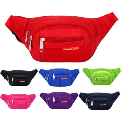 Women Waist Packs Fanny Bag, Multiple Functions Hip Bum Chest Belly Back Bags with Adjustable Belt Strap for Men, Women Fit 6" P