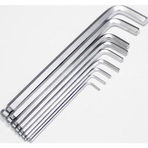 Durable Ball End Hex Wrench Allen Key Hand Tools Metric Hand Allen Nickel Kits Tools 1.5mm-6mm Hexagon Plating Accessories L1B4