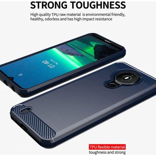 For Nokia 5.4 Case For Nokia 5.4 1.4 3.4 2.4 5.3 6.2 Cover Carbon Fiber Shockproof Silicon Protective Phone Bumper For Nokia 5.4
