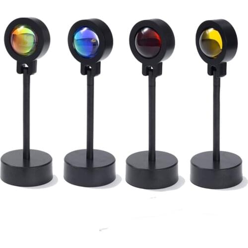 USB Sunset Rainbow Projector Led Mood Light Bedroom Bar Coffee Store iving RoomNight Light Decor Atmosphere Lights