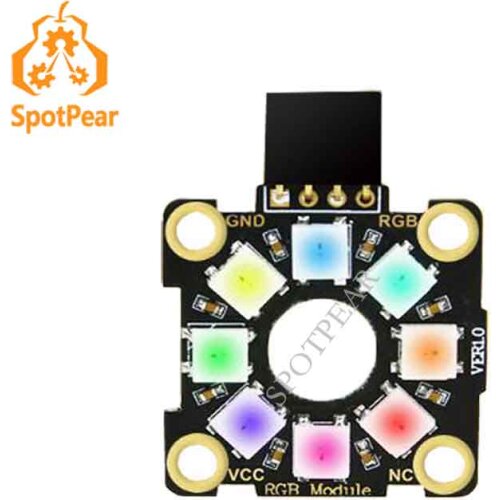 Raspberry Pi Pico Colorful RGB light halo module compatible alligator clip DuPont line PH2.0 cable