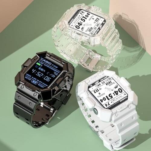 Silicone Crystal Clear Sports Wristband For Apple Watch Band Series SE6 5 44mm 42mm Replacement Strap For iWatch 3 2 40mm 38mm