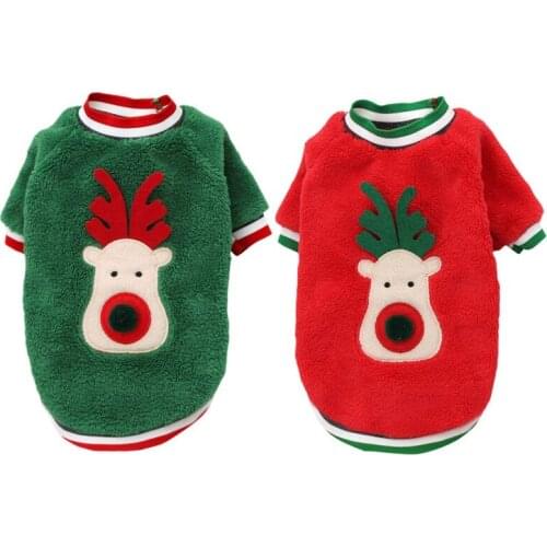 Pet Christmas Cute Dog Clothes Cartoon Pet Hoodie For Small Medium Dogs Vest Shirt New Year Puppy Dog Costume Chihuahua Jacket