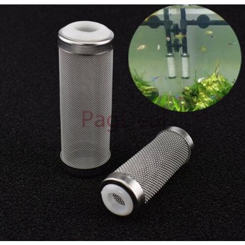 Stainless Steel Net Water Filter Sleeve Inlet Protection Cover Tube Aquarium Fish and Shrimp Protected Net Suit 12mm/16mm Pipe
