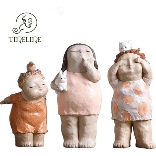 Ornaments Home Modern Decoration Sculptures Abstract Statue Figurines For Interior Light Luxury Art Abstract Fat Girl Nordic