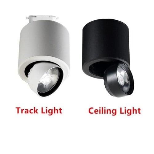 Surface Mounted COB 9W 12W Led Track light Aluminum Ceiling Rail Track lighting Spot Rail Spotlights Replace Halogen Lamps