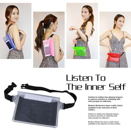 Waterproof Waist Bag Underwater Surfing Thick PVC Phone Cover Case for iPhone Samsung UY8