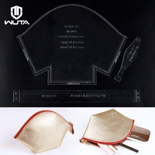 WUTA 994 Acrylic Template DIY Handmade Women Cosmetic Bag Model Wash Toiletry Storage Bag Leather craft tools