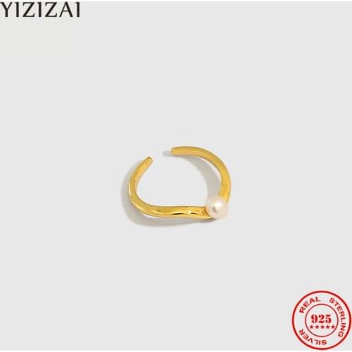 YIZIZAI Real 925 Sterling Silver Sweet Gold Natural Freshwater Pearl Clip Earrings For Women Without Piercing 18k Fine Jewelry