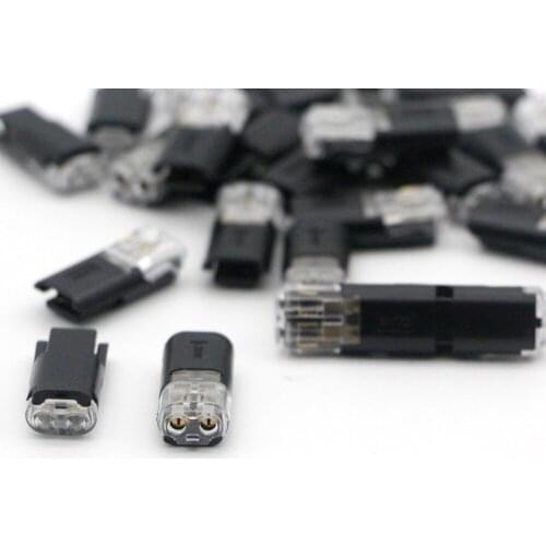 10pcs 2pin Pluggable Wire Connector Quick Splice Electrical Cable Crimp Terminals for Wires Wiring 22-20AWG LED Car Connectors