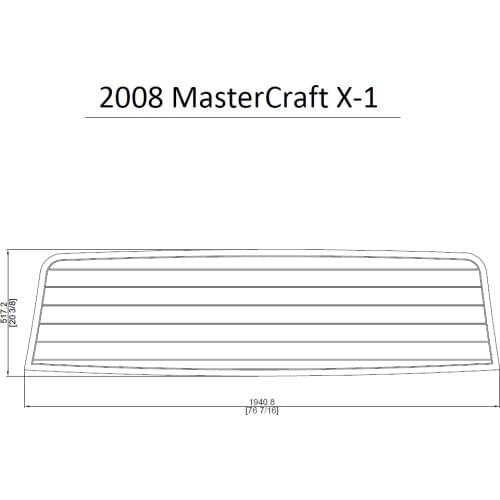 2008 MasterCraft X-1 Swim Platform Pad Boat EVA Teak Decking 1/4" 6mm