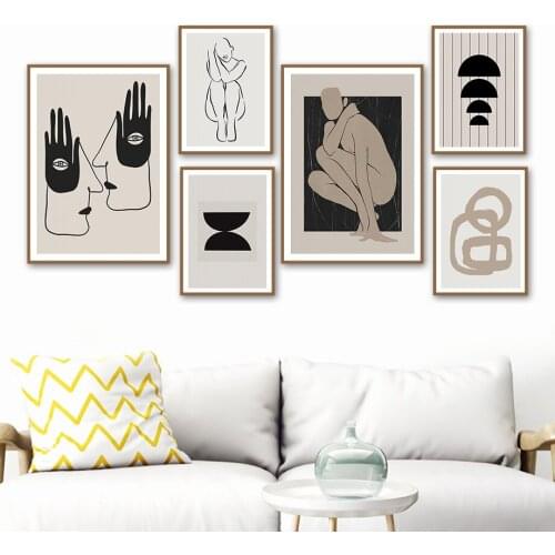 Abstract Line Woman Body Hand Eye Quotes Wall Art Canvas Painting Nordic Posters And Prints Wall Pictures For Living Room Decor