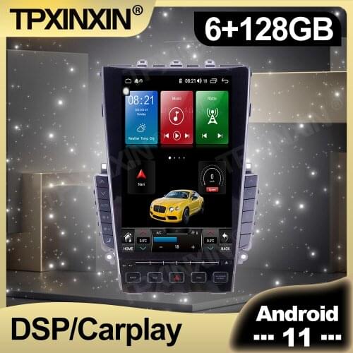 Android 11.0 Tesla Style 12.1 Inch Screen Car Radio For Infiniti Q50 Q50L Q60S Multimedia Auto Player Navigation Stereo GPS 2din