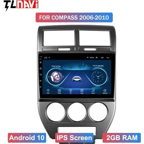 9 inch full touch screen Android 10 car multimedia player for 1Jeep Compass 2006-2010 GPS navigation