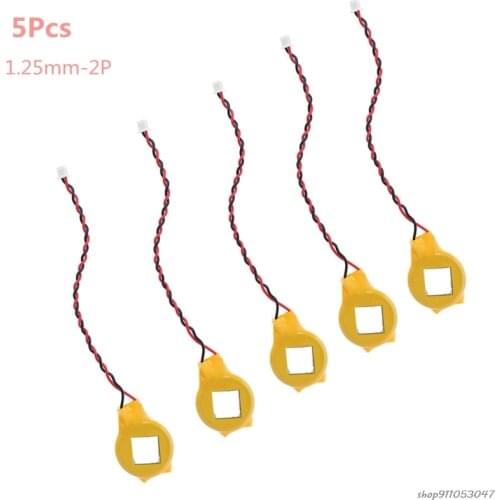 Free Shipping 5pcs/Notebook BIOS CMOS battery laptop battery CR2032 2P motherboard battery with wire 3V With adhesive Wholesales