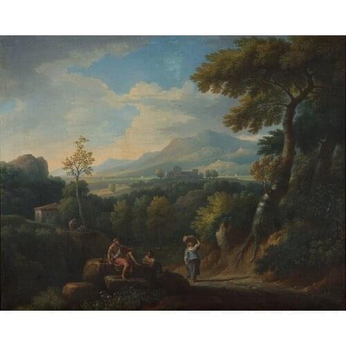 Large Oil Painting Handpainted on Canvas for Home Decor An Italian Landscape Wall Painting Art High Quality No Framed