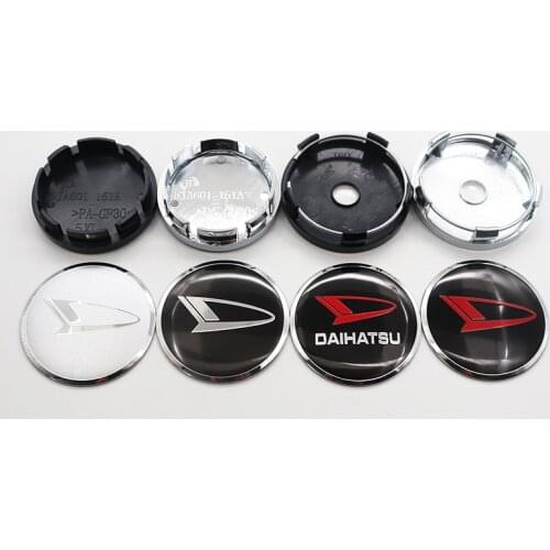 4pcs 56mm 60mm Daihatsu DN Trec logo car emblem Wheel Center Hub Cap auto Rim refit badge covers sticker styling accessories