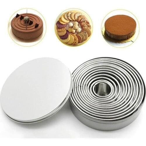 Cookie Cutters Moulds Aluminum Alloy Fondant Biscuit Pastry Cutter Mold Round DIY Cake Cookies Christmas Decorating Baking Tools