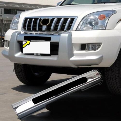 For Toyota Prado FJ120 LC120 2003-2009 ABS Chrome Front bumper cover strip Trim 1pcs