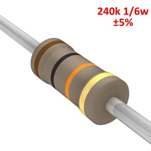 PHISCALE Carbon film resistor 240kOhm 1/6W 5% Tolerance 1000pcs