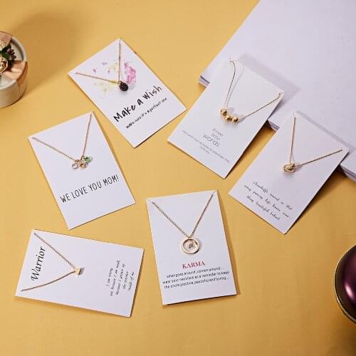 Rinhoo Fashion Jewelry Necklace With Card Circle Pearl Crystal Alloy Necklace Elegant Women Jewelry Gifts Dropshipping Statement