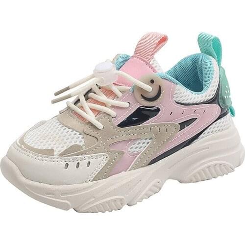 CNFSNJ new autumn summer Toddler Boys Lace Up Fashion Sneakers Children mesh Casual Shoes Baby Girls White Trainer 26-36