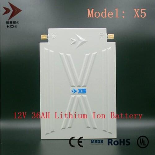 12V 36AH Lithium Ion Battery Waterproof with LCD Built 3 Strings BMS 30A Discharge for Outdoor Tool Camping Fishing Boat Battery