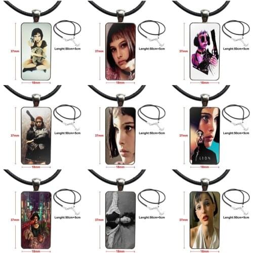 Boy Girl Leon Matilda For Women Girl Gift Necklace Fashion Long Chain With Rectangle Necklace Jewelry