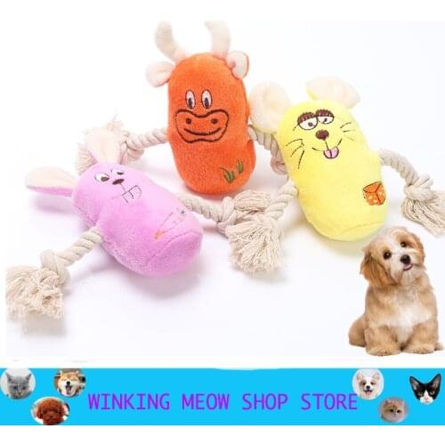 Cute Pet Dog Cat Funny Fleece Durability Plush Dog Toys Squeak Chew Sound Interactive Toy Fit For All Pets Long Plush Puppy Toy