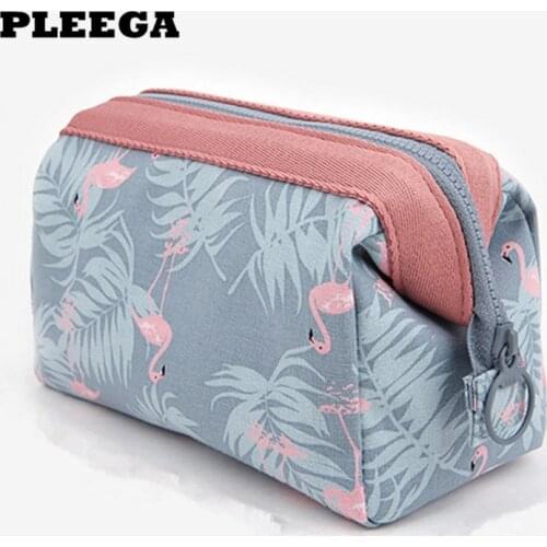 Multifunction travel Cosmetic Bag Women waterproof Flamingo makeup bags travel organizer Toiletry Kits Portable makeup bags