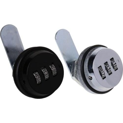 3-Digit Combination Mailbox Lock 7/8\" Rotary Tongue Cam Lock for Cabinet Drawer