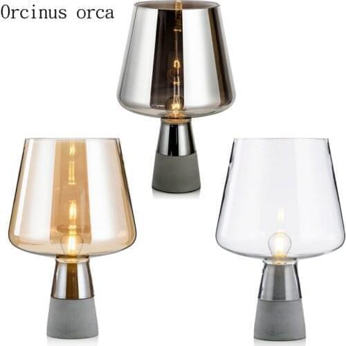 Nordic modern minimalist glass desk lamp living room bedroom bedside post modern creative personality LED decorative table lamp