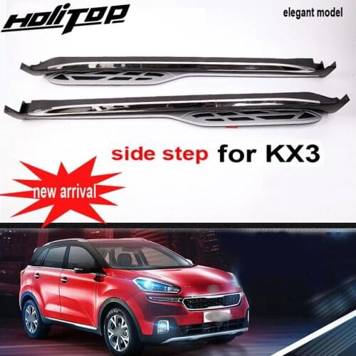 New Arrival running board side step foot pedals for KIA KX3, thicken aluminium alloy 2020 2021, popular style,hot sell in China