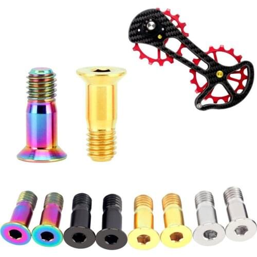 New Titanium Alloy Rear Dial Guide Wheel Fixing Screw Bicycle Transmission Guide Sprocket Tension Wheel Color Screw