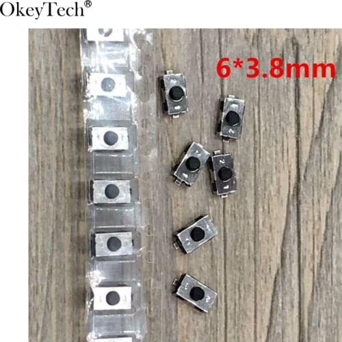 Okeytech 500Pcs/lot Car Key Miniature Button Micro Switch Touch Switch For Peugeot Citroen Opel Tactile Button (Size:6*3.8mm)