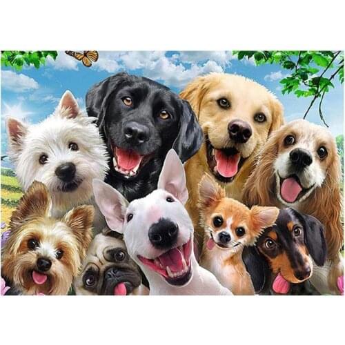 1000 Pieces Jigsaw Puzzle Animal Dogs Jigsaw Pieces Best Gift for Adults and Kids Family Game Play Collection