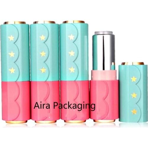 Plastic Empty LipstickTube 12.1mm High Quality Lip Balm Packing Bottle Elegant Round Cosmetic Lipstick Tube 50pcs/lot