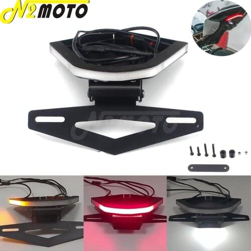 Motorcycle Steel Complete Tail Tidy Fender Eliminator Kit w/ LED Turn Signal License Plate Light Taillight For BMW S1000RR 2020