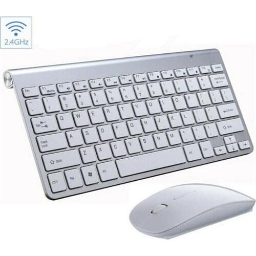 Luxury Compact Convenient Ultra Thin Ergonomic 2.4GHz Wireless Keyboard Mouse Combo Set Suitable for PC Laptop Computer