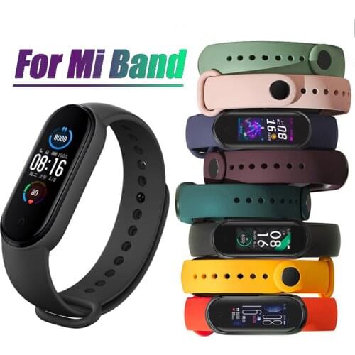 For Mi Band 6 5 4 3 Strap Silicone Replacement Wristband Soft Bracelet on Xiaomi Miband6 Miband5 Miband4 Smart Watch Accessories