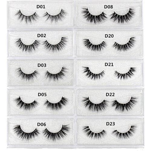 SOQOZ Eyelashes 3D Mink Lashes Long Thick Messy Mink False Eyelashes Natural Popular for Beauty Makeup Eyelash Extension