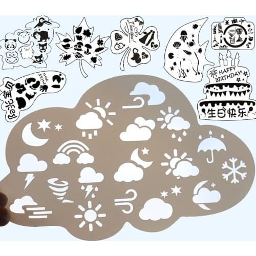 1pc Sheep Maple Leaf Cake Stencil DIY Walls Layering Painting Template Decor Scrapbooking Coloring Embossing Supplies Reusable