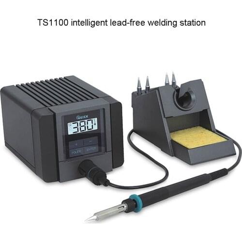 QUICK TS1100 Intelligent lead-free soldering station 90W electric soldering iron adjustable temperature constant antistatic