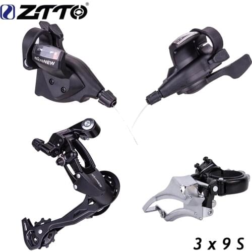 ZTTO Bicycle MTB 3X9 27 Speed Front Rear Shifter Derailleur Groupset front rear derailleur for Parts m4000 m370 m430 m590 system