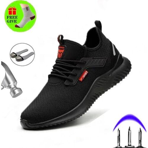 Safety shoes, anti-smashing and anti-piercing safety shoes, breathable flying woven safety shoes, steel toe and durable