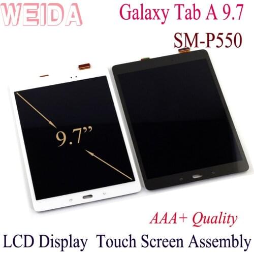 Lcd For Samsung Galaxy Tab A 9.7 P555 P550 LCD Display Touch Screen Digitizer Assembly Replacement Parts for P550 Lcd 9.7"
