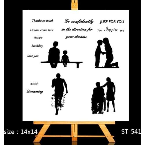 ZhuoAng Romantic love Clear Stamps/Card Making Holiday decorations For scrapbooking Transparent stamps 14*14cm