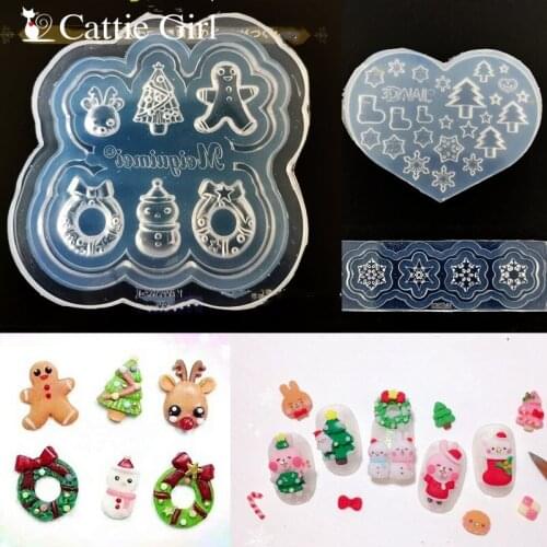 1pc Christmas Halloween Snowflake 3D Acrylic Nail Mold Palace Nail Decorations DIY Design Silicone Manicure Mold Nail Art