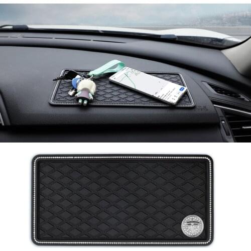 1Pcs Crystal Decoration Silicone Pad Car Dashboard Anti Slip Mat For Tesla Model 3 Model X Model S Model Y