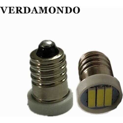 1 PCS High quality E10 7020 3SMD Led Warning Signal Indicating Light Pilot lamp Instrument Light pinballs Bulb White DC 12V
